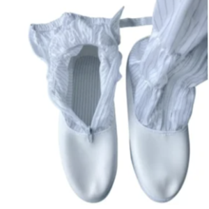 Botines para sala blanca de trabajo de seguridad industrial de color blanco y azul de manga larga Botas ESD
